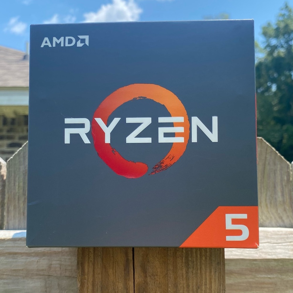 AMD Processor Box with Bold Orange Design